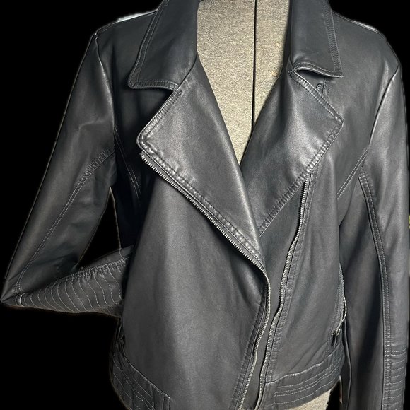 Universal Thread Faux Leather Moto Jacket XL - Picture 2 of 7